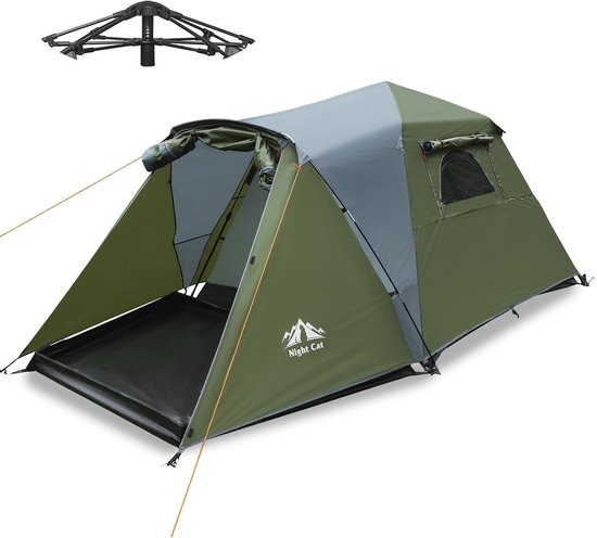 Pop Up Tent voor 3-4 Personen - Waterdichte Automatische Tent voor Camping en Buitenactiviteiten