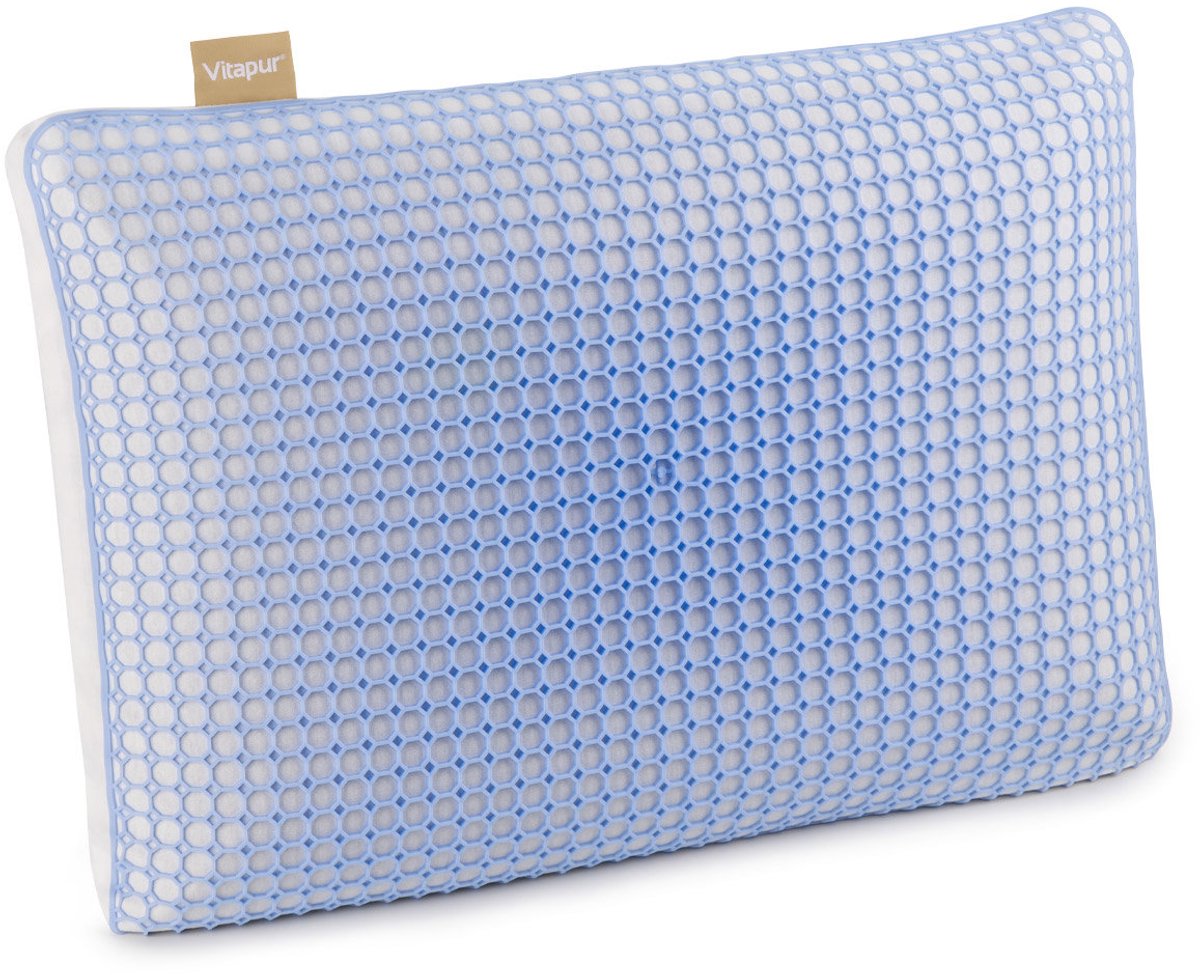 Vitapur Kussen - Hoofdkussen Nekklachten - Ergonomisch - Geschikt voor rug-, zij- en buikslapers - Memoryfoam - Traagschuim - 40x60 cm