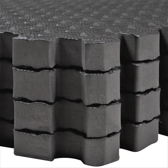 Extra Dikke Vloermatten voor Fitnessapparaten - 4 Stuks, 60 x 60 cm, Opvouwbare Beschermmatten — afbeelding 4