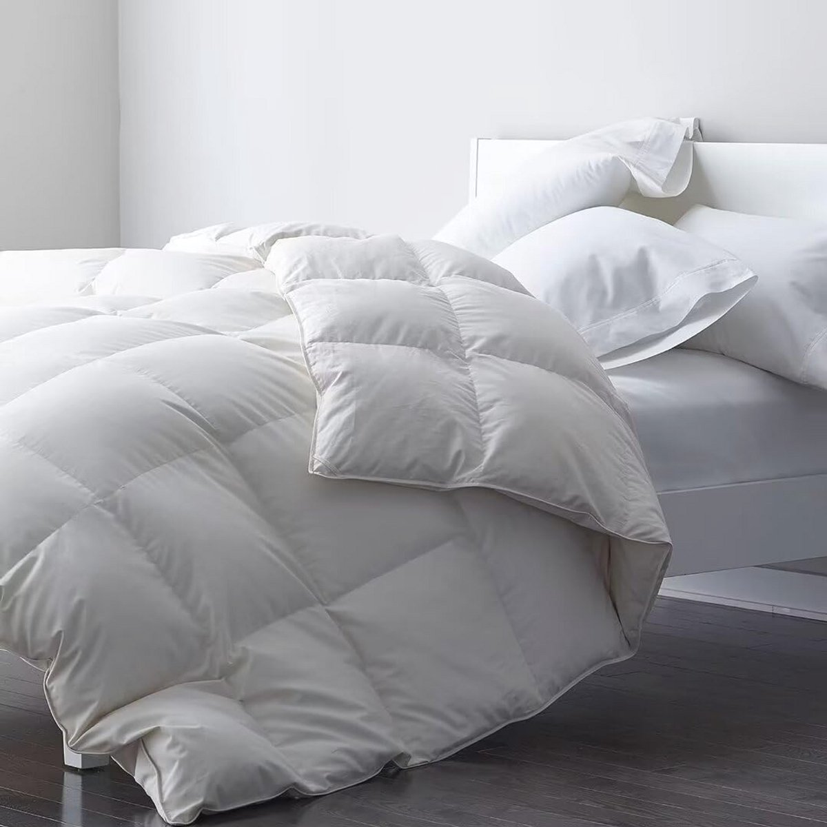 Zomerdekbed 200 x 200 cm voor Tweepersoonsbed - Lichte Donsvulling, Katoen, Machinewasbaar
