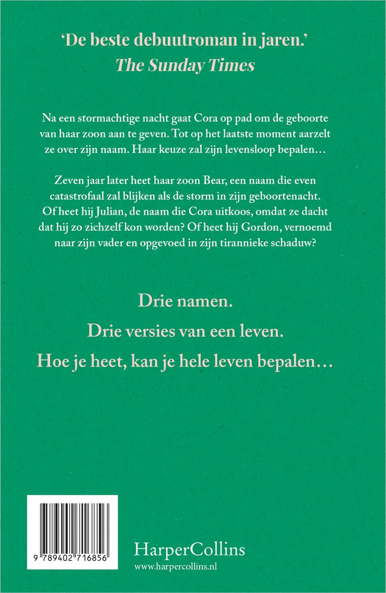 De namen - back cover
