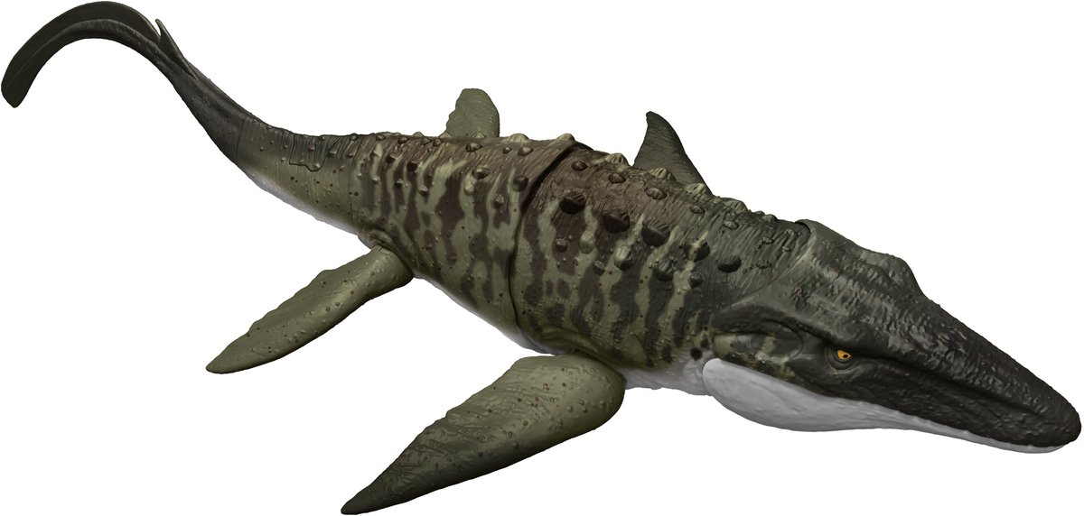 Jurassic World Rebirth Bijtende en Explosieve Mosasaurus, actiefiguur en mini-Dilophosaurus, dinosaurusspeelgoed met kaken die ver open kunnen, beweegbaar, ziet eruit als in de film — afbeelding 10