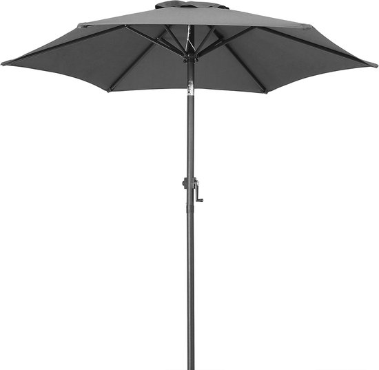 Parasol de Jardin Sekey - Diamètre 160 cm - Rayures Bleues et Blanches - Jardin