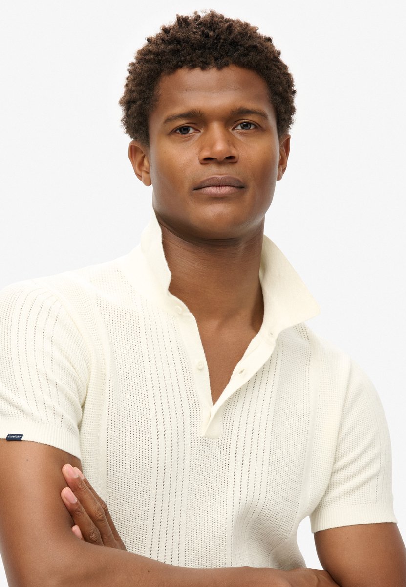Superdry M1110390a Korte Mouw Poloshirt 3XL Man Creme