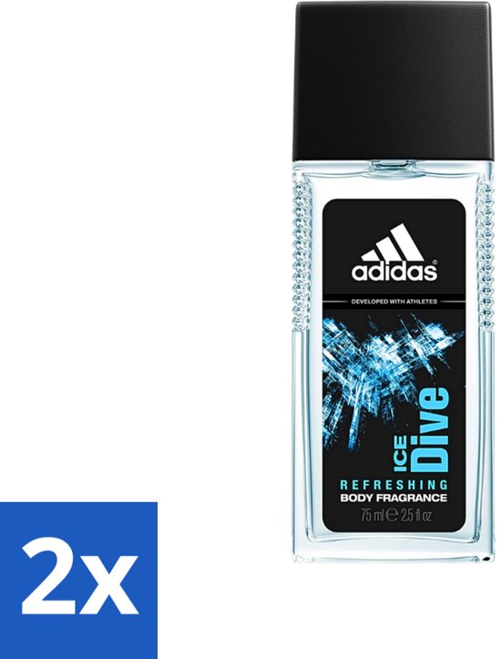 Adidas - Ice Dive - Body spray - Verfrissend - 75ml - Voordeelverpakking - 2 stuks