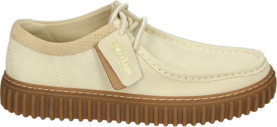 Clarks - TORHILL LO - Vrije tijdsschoenenHeren veterschoenHeren sneakersCasual - Kleur: Wit/beige - Maat: 46