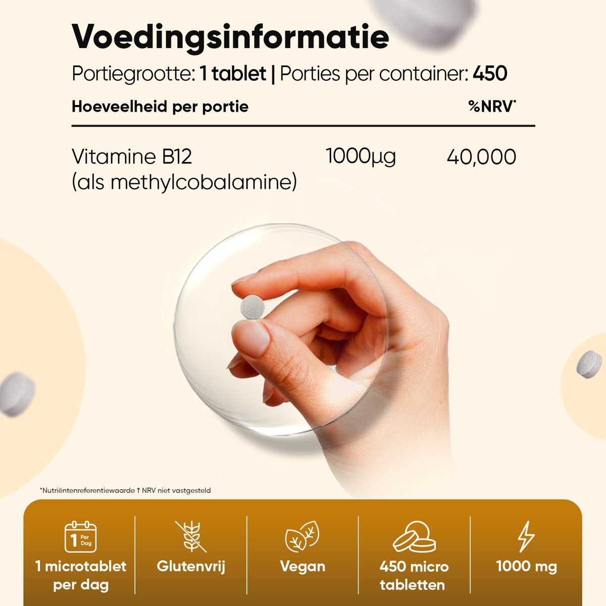 WeightWorld Vitamine B12 tabletten - 1000 mcg - 450 vegan microtabletten voor 1+ jaar voorraad — afbeelding 6