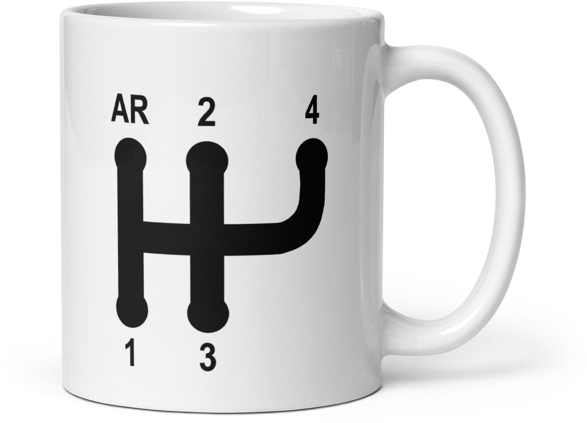 De2pktjes - Mok met schakelschema van Citroën A-types – Voor de echte liefhebber! - 300ml