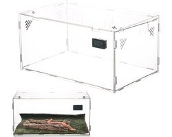 Acryl terrarium met temperatuurweergave en hygrometer voor reptielen - ideale kweekbox