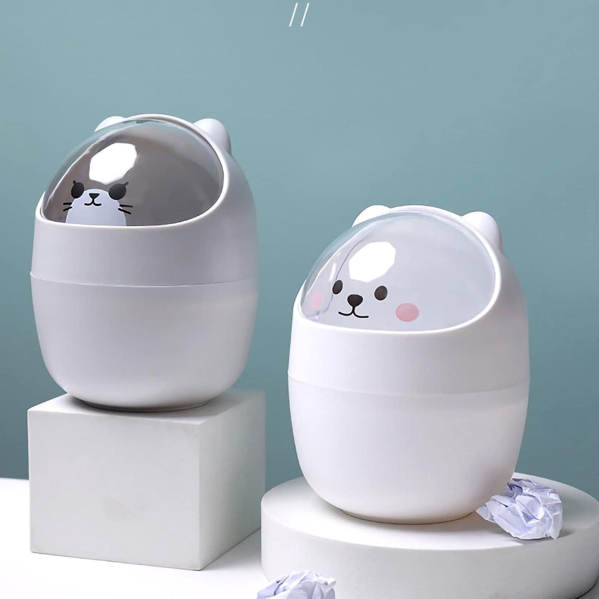 iplusmile 6 Stuks Delige Kleine Plastic Tafelafvalbak met