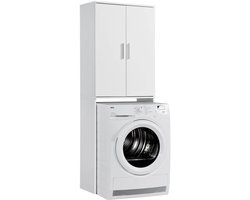mokebo wasmachine kast 'Der Saubermann' opbouw voor wasmachine in wit