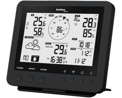 Technoline weerstation - WS 1900 - 168x136x25mm - zwart - met 5-in-1 buitensensor 100m - TL-WS1900