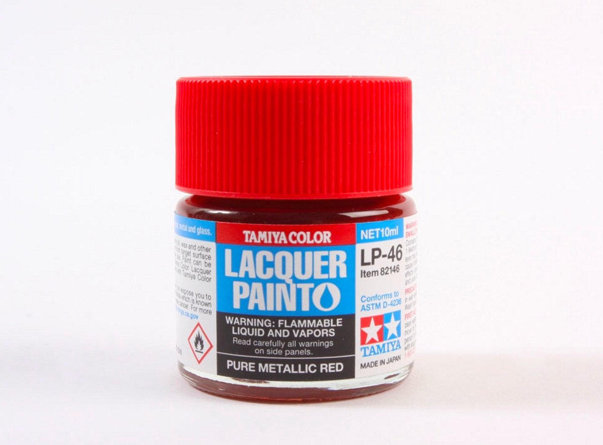 Tamiya Hobbyverf Enamel verf - LP-46 Pure Metallic Red - Gloss - Lacquer Paint - Verf potje - 10 ml