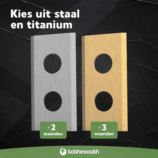 Lames de tondeuse robot To the South® en titane pour Worx Landroid S Basic - 9 pièces