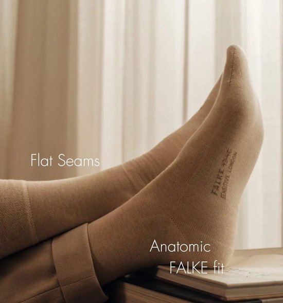 FALKE Sensitive London met comfort tailleband katoen sokken heren blauw - maat 39-42