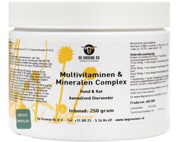 Multivitaminen Poeder Hond Kat - De Groene Os - Spirulina, Mineralen Complex - 250 gram