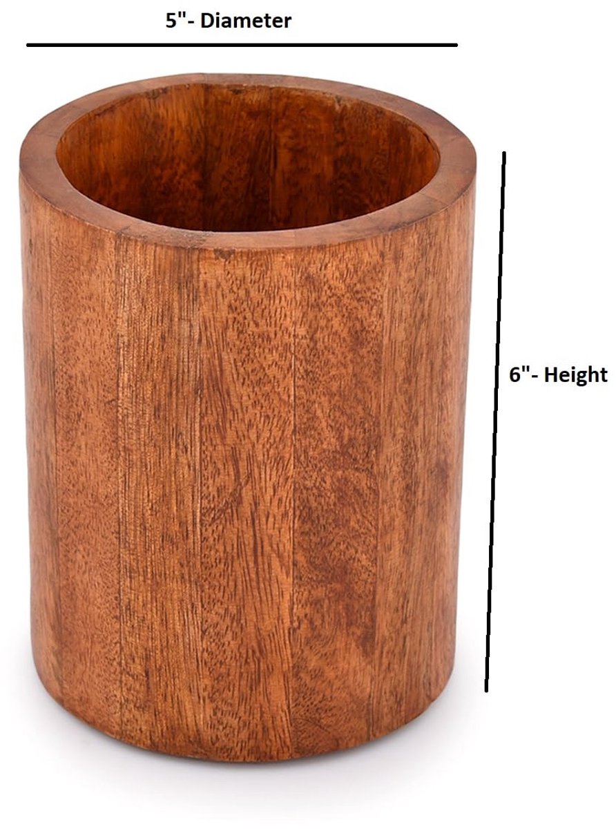 Ibenzoa® Klassieke Keukenorganizer van Natuurlijk Hout voor Werkblad, Ideaal voor Diverse Kookgerei en Bestek