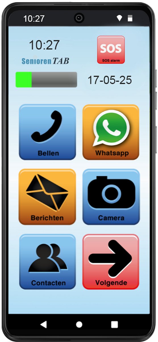 SeniorenTAB M20E - Senioren mobiele telefoon - Motorola - Veilig en voordelig- 32GB - 4G - 6.5 inch scherm