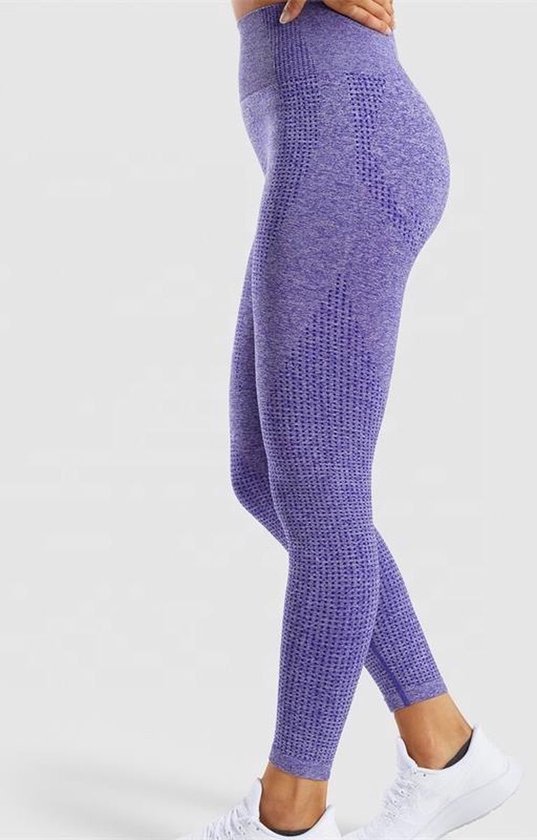 Paarse Sportlegging - Sport legging - Sportbroek - Paars - Fitness - Yoga legging - Fitness legging - Small - squat proof - Paars - CHPN — afbeelding 2