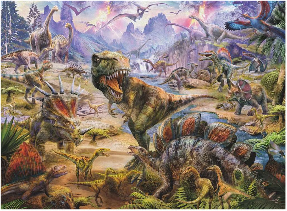 Ravensburger Kinderpuzzel 300 stukjes Gigantische dinosauriërs