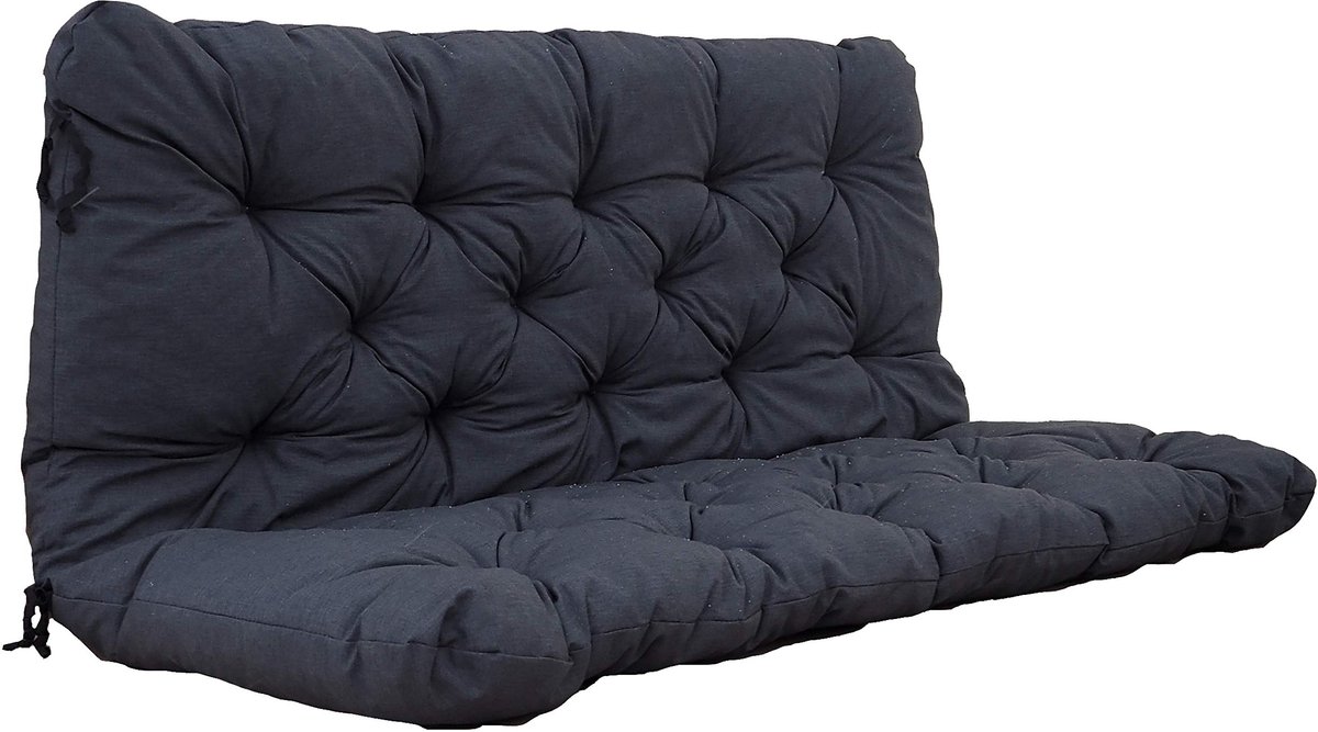 Ibenzoa® Premium Zitkussens voor Banken en Paletten - Donkergrijs, 120 x 98 x 8 cm