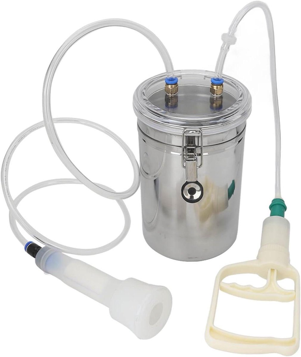 Portable 2L Handmatige Geitenmelkmachine - Handmatige Vacuümpomp - Voor Geiten en Schapen - Melkfles met Handmatige Werking