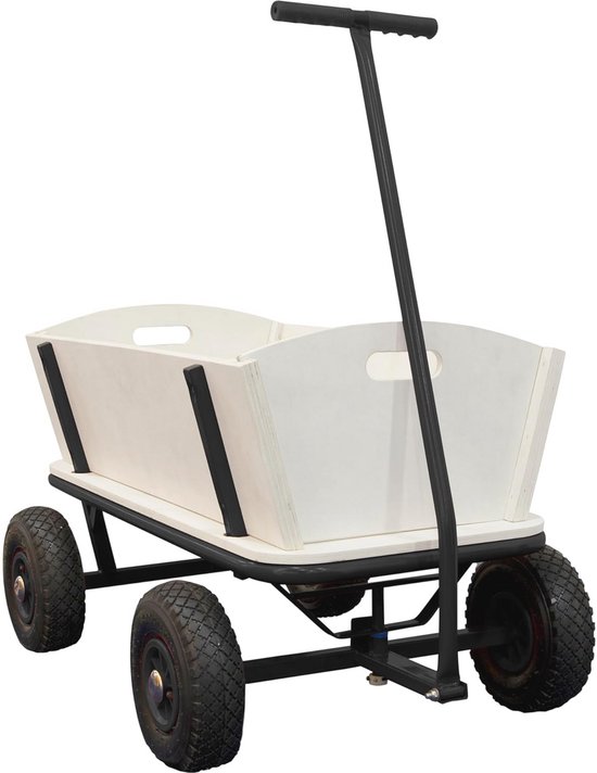 Houten bolderkar - Strandkar luchtbanden - Uitjes organiseren - Hoge draagkracht - 97 x 61 x 94.5 cm - Antraciet van Houten — afbeelding 2