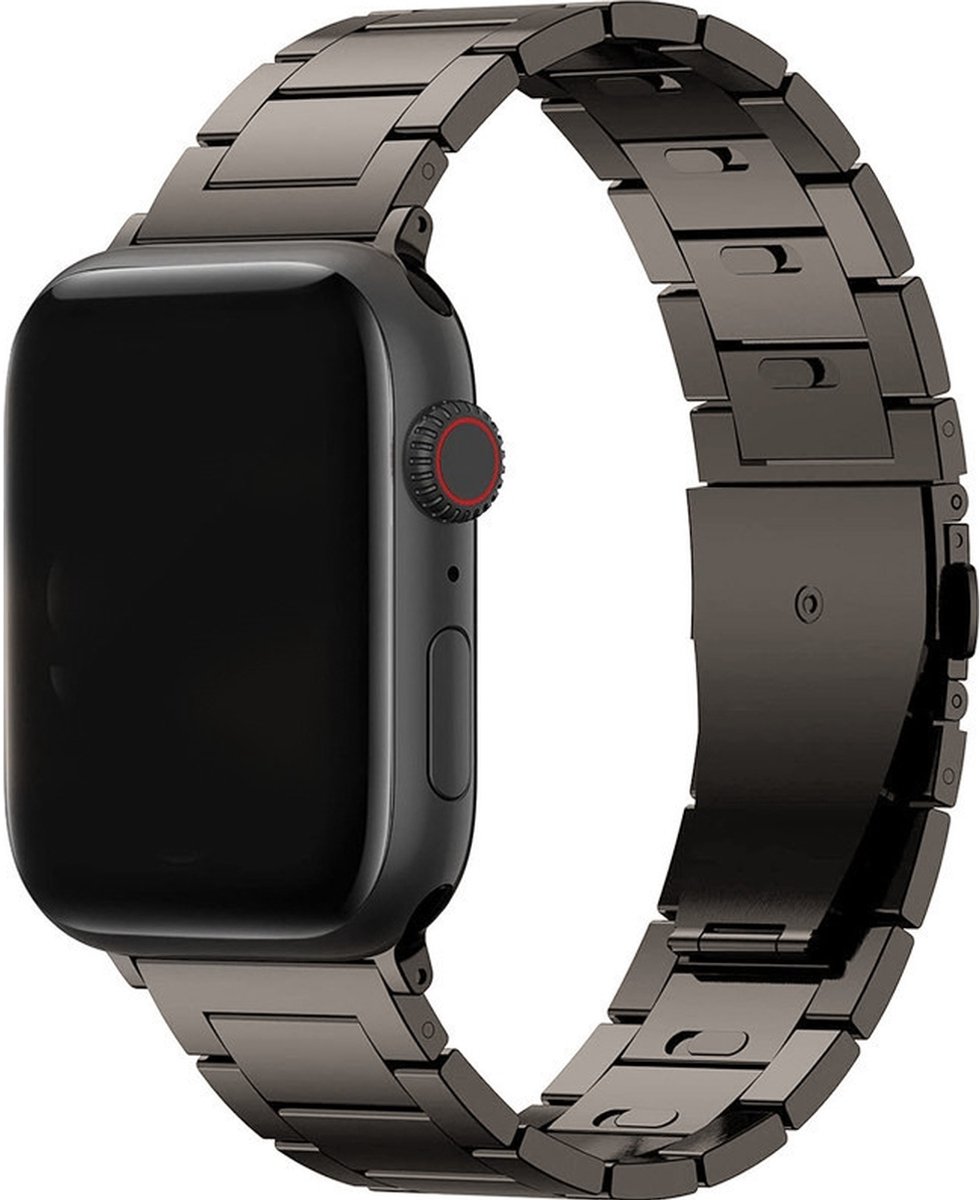 Mobigear Titanium Watch bandje geschikt voor Apple Watch Bandje Vouwsluiting | Mobigear Sydney - 49/46/45/44 mm - Spacegrijs