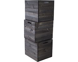 Set van 3 houten opbergkisten voor Kallax en Expedit planken - multifunctioneel en duurzaam