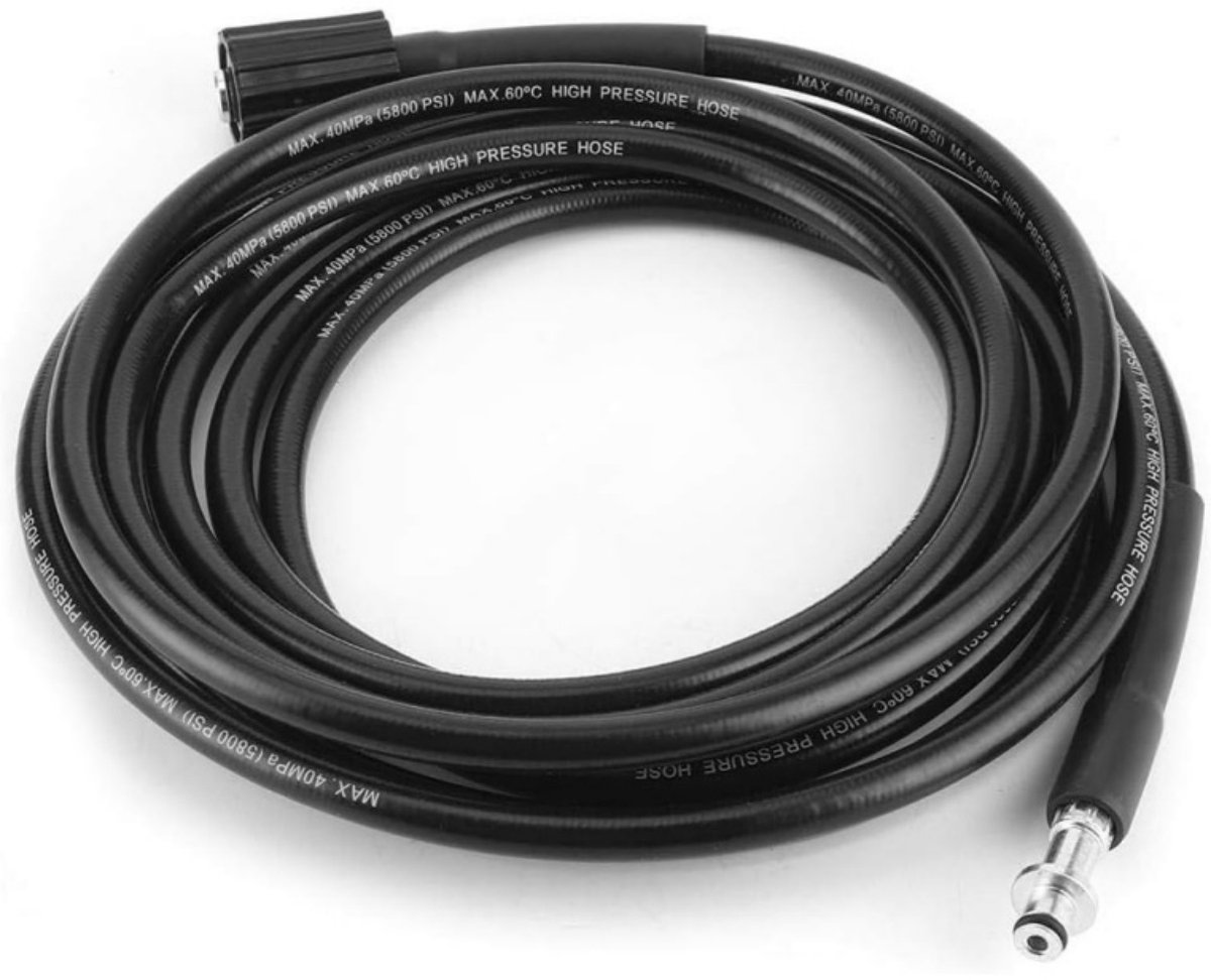 Hoge Druk Water Slang - Reinigen - Geschikt voor Karcher K2 K3 K4 K5 - Ideaal voor Afvoer Ontstoppen - Duurzaam Rubber Materiaal - Zwart - Maximale Druk 40 MPa (8m) – foto 4