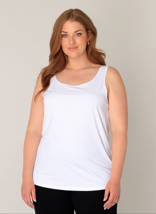 BASE LEVEL CURVY Yanne Tops - White - maat 2(50)