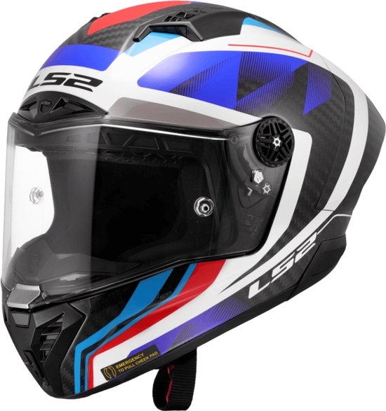 Casque LS2 Thunder Carbon GP Aero Raute FF805 bleu / rouge taille L