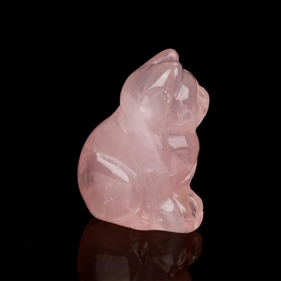 mini urn hart hartje uit rozenkwarts rozekwarts edelsteen, om het crematie as van uw dierbare