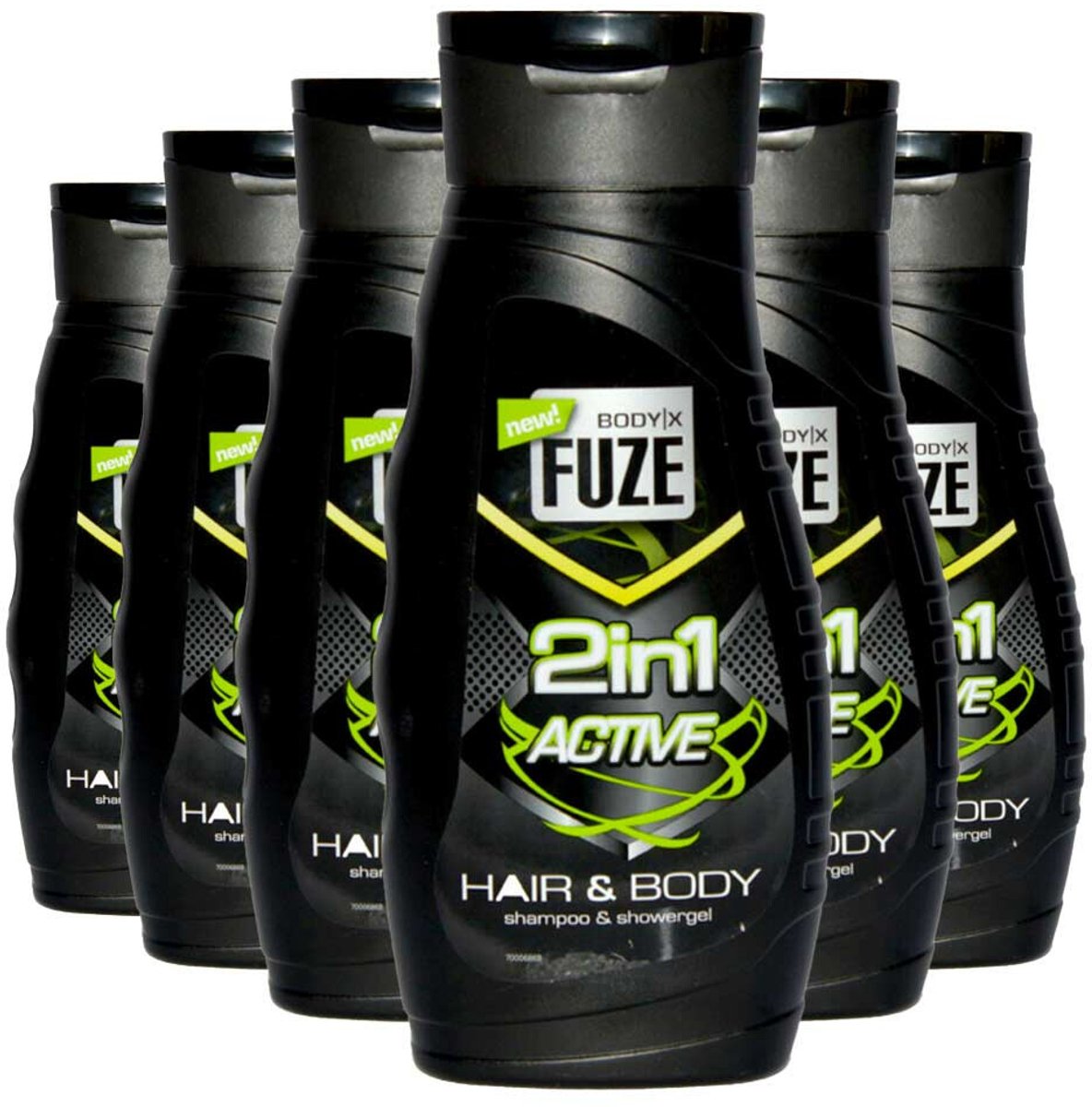 Body-X Fuze Douchegel Hair & Body Active - 6 x 300 ml - Voordeelverpakking