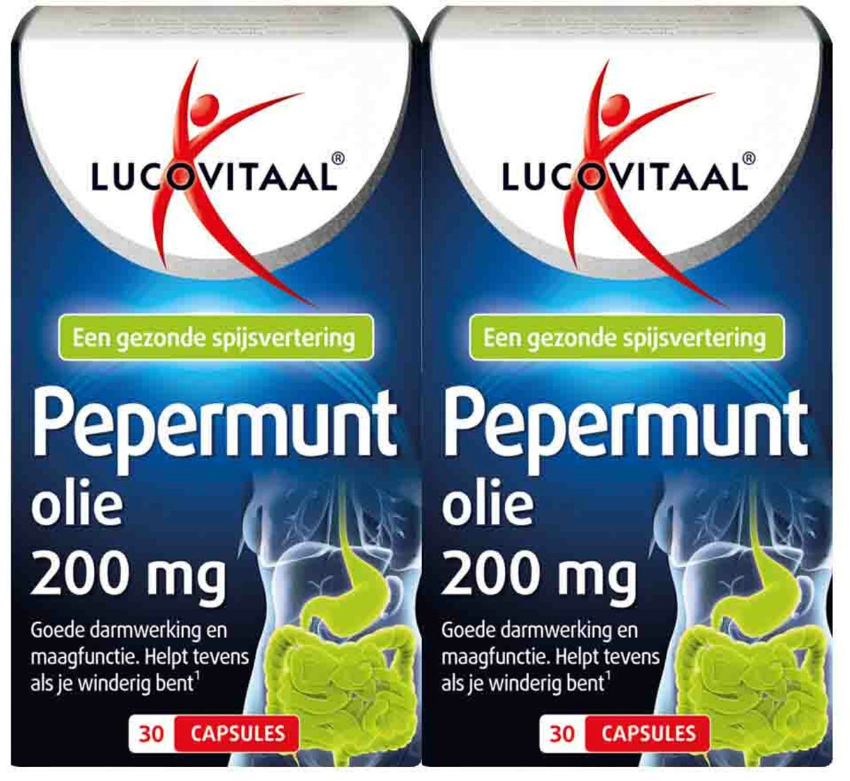 Goedkoopste 2x Lucovitaal Pepermuntolie 30 capsules