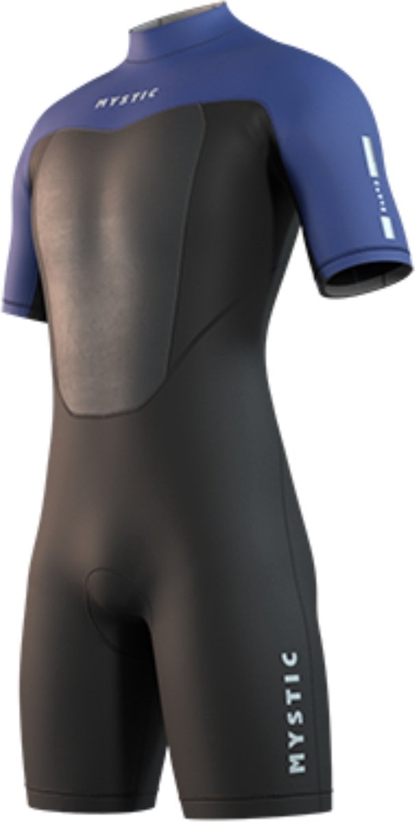 2025 Mystic Heren Brand 3/2mm Rug Ritssluiting Flatlock Shorty Wetsuit