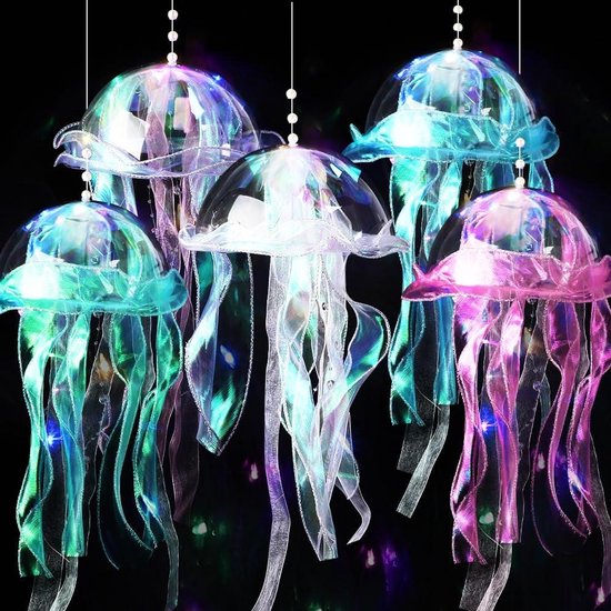 Kwallen Lamp Jellyfish Lamp, LED Fantasy kwallen lavalamp, 7 kleuren verstelbare lavalamp home kamer desktop decoratie nachtlampje voor kinderen vrienden geschenken (rond, met afstandsbediening