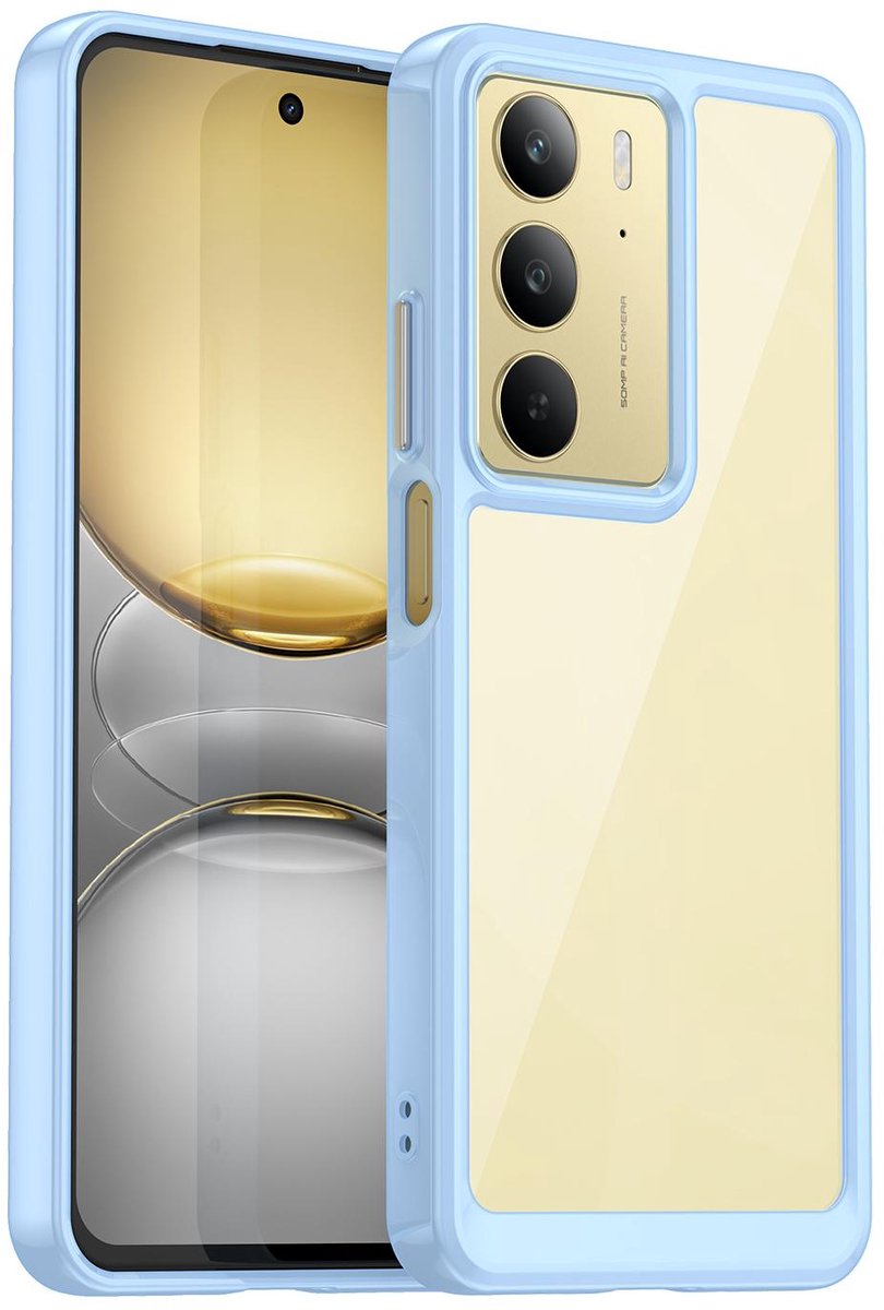 Hoesje geschikt voor Realme 14x / C75 - Phonesta Acrylic Hybrid Back Cover - Blauw