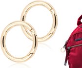 Lot De 7 Anneaux En D Dorés KAPSING - 20mm, Pour Sacs, Ceintures, DIY - Alliage Résistant