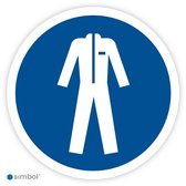 Simbol® - Autocollants Tenue de protection obligatoire (M010) - Format 25 x 25 cm.