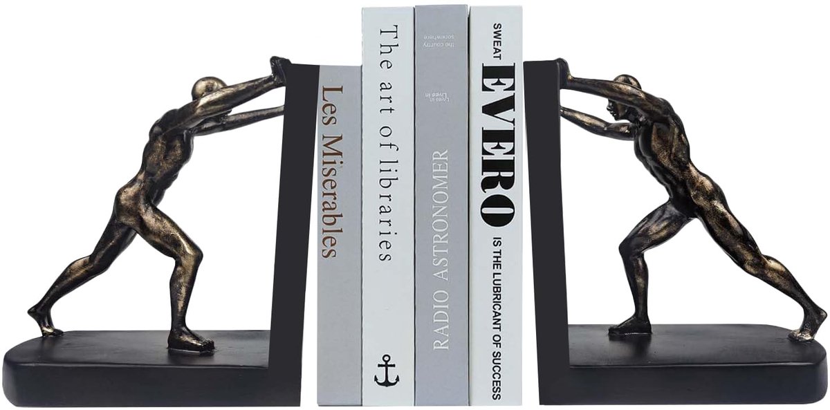 Ibenzoa Geavanceerde Decoratieve Hars Boekensteunen met Antislip Basis voor Zware Boeken – Perfect voor Thuis, Kantoor en Studie zwart10