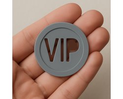 100 stuks VIP Jetons – Toegangsjetons – Consumptiemunten – Feestjetons Kleur: ZILVER met "VIP"-opdruk