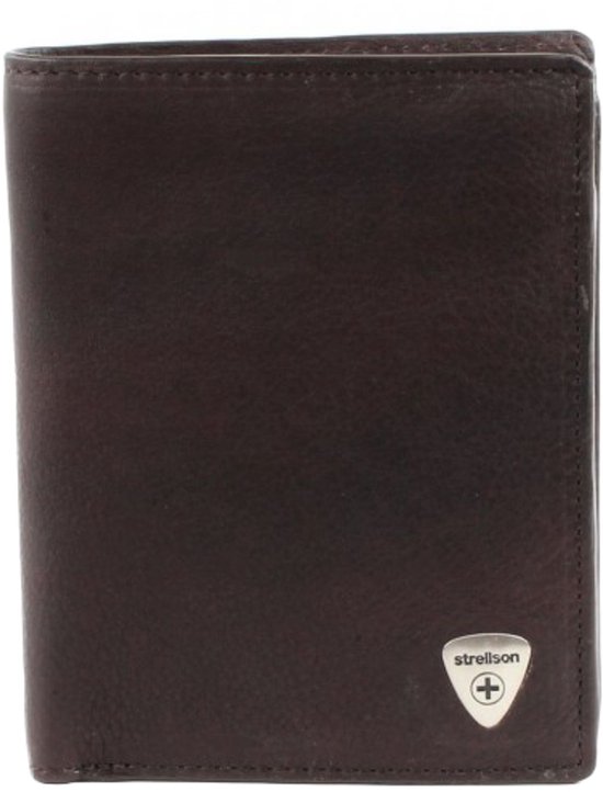 strellson Cuir Porte-monnaie Harrison Billfold V8 Wallet Dark Brown Marron foncé