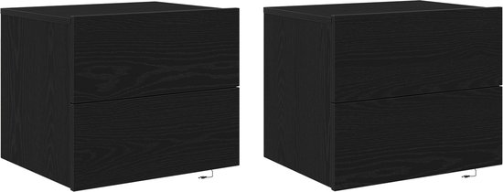 vidaXL Wandkastje met lade met Zwart Eiken 50 x 36 x 30 cm vidaXL Wandkastje met lade met Zwart Eiken 50 x 36 x 30 cm