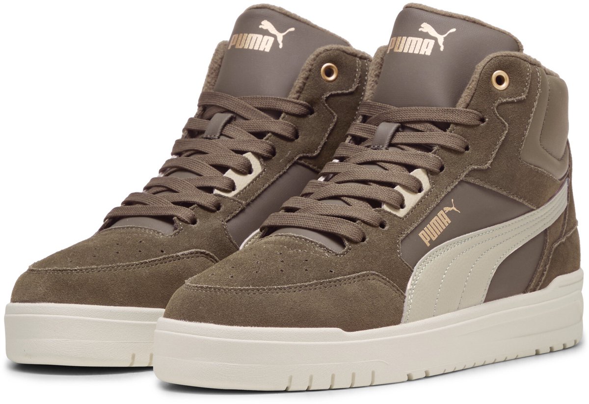 PUMA Shuffle Downtown Mid WTR Unisex Sneakers Flat Bronze-Desert Dust-PUMA Goud