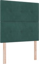 vidaXL - Boxspring - Bed - met - Matras - Donkergroen - 100x200 - cm - Velvet