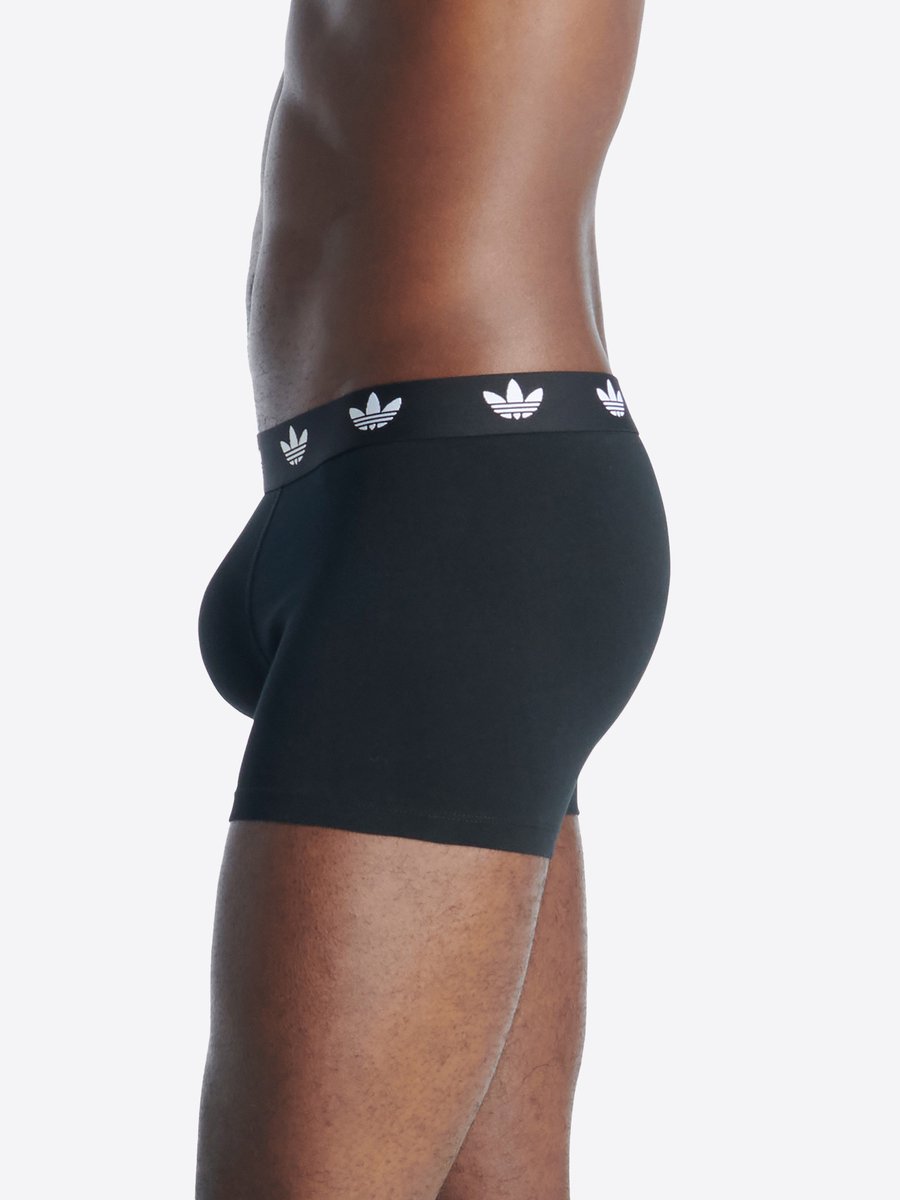 adidas Originals 3PK Trunk - Comfort Flex Cotton - Onderbroek Mannen - zwart/wit/grijs gemêleerd