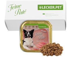 11 x 150 g Lecker.Pet® Luna's Feine Paté Reich an Pute hondenvoer natvoer compleet voer