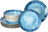 Bol.com MamboCat 12-delig MARINA porseleinen servies voor 6 personen aanbieding