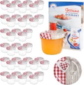 Set de 40 tasses 230 ml To 82 cœur en bois couvercle rouge incl. Livret de recettes Diamant Gelierzauber